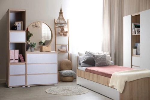 Trīsdurvju skapis Klups DALIA BEECH-GREY