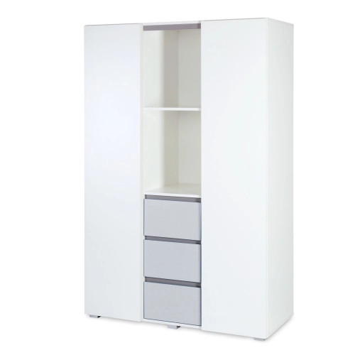 Trīsdurvju skapis Klups DALIA WHITE-GREY
