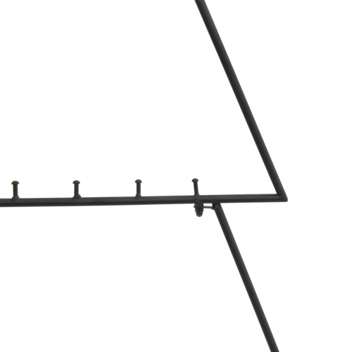 vidaXL dekoratīva Ziemassvētku eglīte, metāls, melna, 125 cm