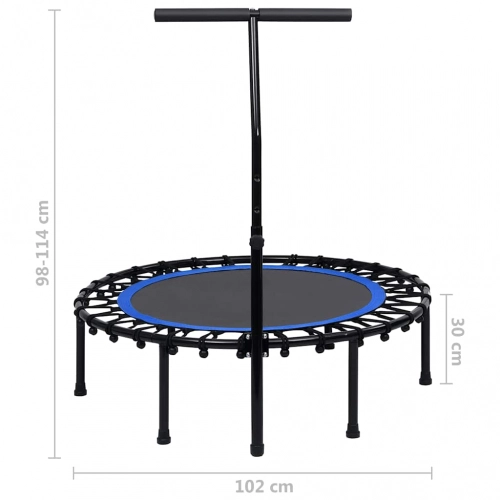 vidaXL fitnesa batuts ar rokturi, 102 cm