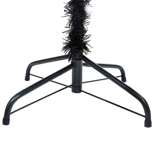 vidaXL izgaismota mākslīgā Ziemassvētku egle ar rotājumiem, 150cm, PVC