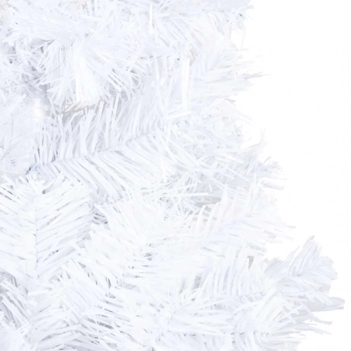 vidaXL izgaismota mākslīgā Ziemassvētku egle ar rotājumiem, 150cm, PVC