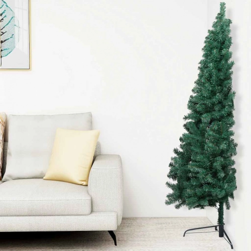 vidaXL izgaismota Ziemassvētku egle ar rotājumiem, zaļa, 120 cm