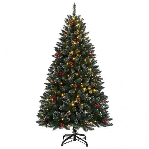 vidaXL mākslīgā Ziemassvētku egle, 120 cm, 150 LED