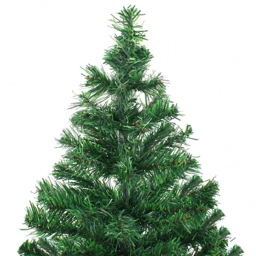 vidaXL mākslīgā Ziemassvētku egle ar rotājumiem, 120 cm, 230 zari