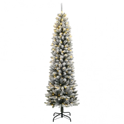 vidaXL mākslīgā Ziemassvētku egle ar sniegu, 120 cm, 150 LED