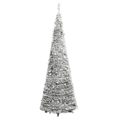 vidaXL mākslīgā Ziemassvētku egle ar sniegu, 200 LED, 210 cm