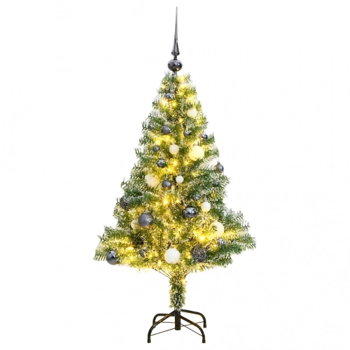 vidaXL mākslīgā Ziemassvētku egle ar sniegu un 150 LED, 150 cm
