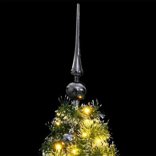 vidaXL mākslīgā Ziemassvētku egle ar sniegu un 150 LED, 150 cm