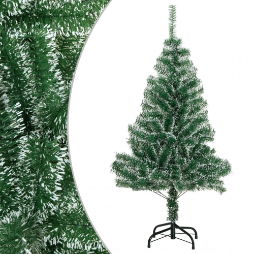 vidaXL mākslīgā Ziemassvētku egle ar sniegu, zaļa, 150 cm