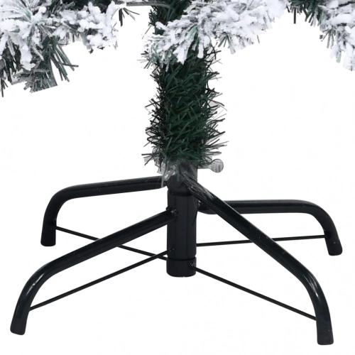 vidaXL mākslīgā Ziemassvētku egle ar sniegu, zaļa, 210 cm, PVC