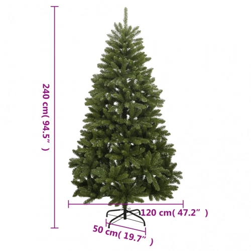 vidaXL mākslīgā Ziemassvētku egle ar statīvu, 240 cm