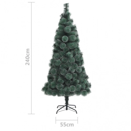vidaXL mākslīgā Ziemassvētku egle ar statīvu, zaļa, 240 cm, PET