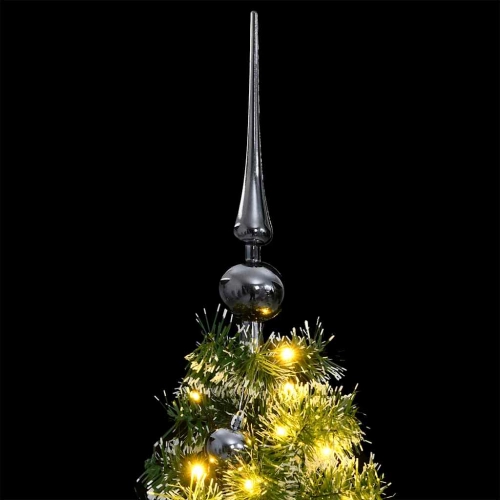 vidaXL mākslīgā Ziemassvētku egle, bumbiņu komplekts, 150 cm, 150 LED