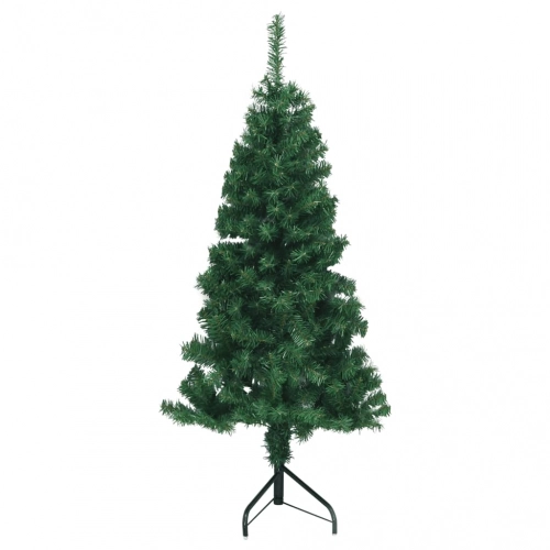 vidaXL mākslīgā Ziemassvētku egle, stūra, zaļa, 150 cm, PVC