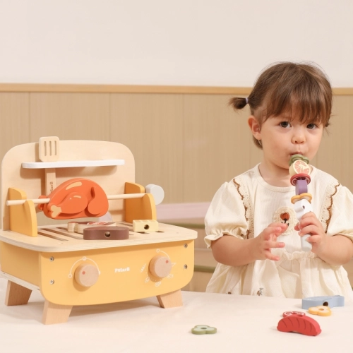 VIGA Drewniany Zestaw do Grillowania BBQ Grill