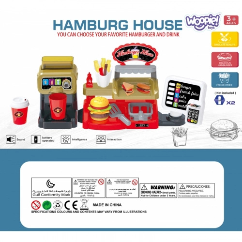 WOOPIE Fast Food XXL ar kasi un dzērienu dozatoru