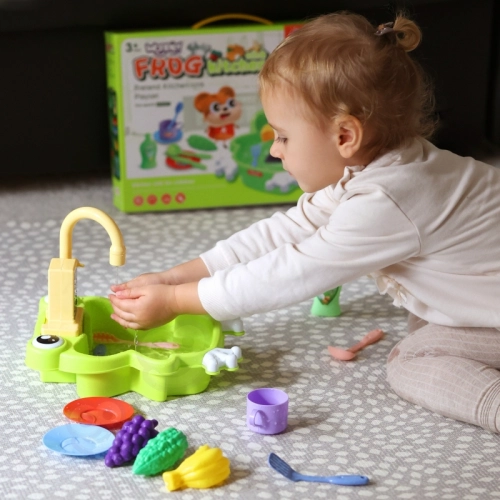 WOOPIE Frog Izlietne ar ūdens padeves funkciju, ar akumulatoru darbināma 14 gab.