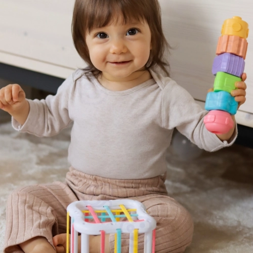 WOOPIE GREEN Pudełko Box 5w1 Montessori Edukacujny 11-12M FSC