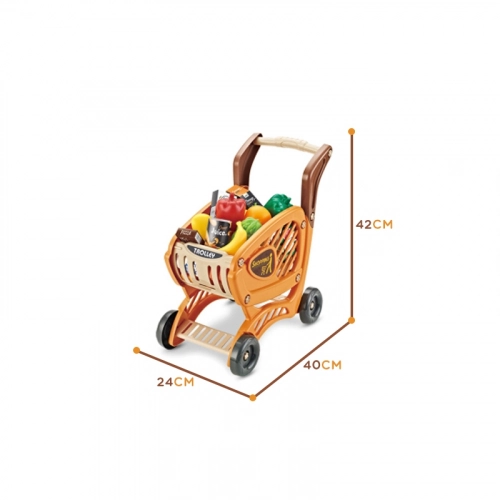 WOOPIE Sklep Supermarket Wózek Kasa Ruchome Elementy + 65 akc.