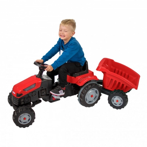 WOOPIE Traktors uz pedāļiem Farmer GoTrac MAXI ar piekabi