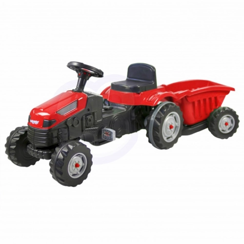 WOOPIE Traktors uz pedāļiem Farmer GoTrac MAXI ar piekabi