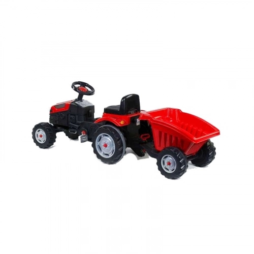 WOOPIE Traktors uz pedāļiem Farmer GoTrac MAXI ar piekabi