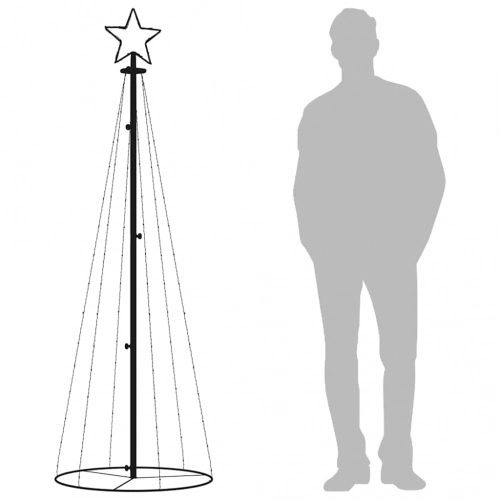 Ziemassvētku Egle, 108 Krāsainas Led Lampiņas, 70X180 Cm Vidaxl