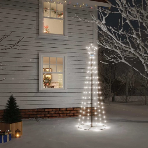 Ziemassvētku Egle, 108 Vēsi Baltas Led Lampiņas, 70X180 Cm Vidaxl