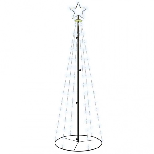 Ziemassvētku Egle, 108 Vēsi Baltas Led Lampiņas, 70X180 Cm Vidaxl