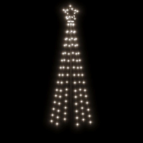 Ziemassvētku Egle, 108 Vēsi Baltas Led Lampiņas, 70X180 Cm Vidaxl