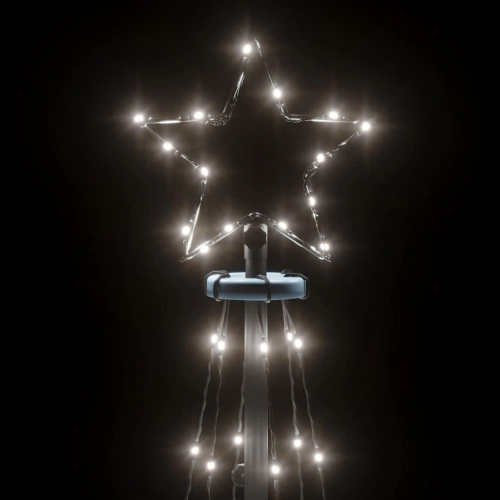 Ziemassvētku Egle, 108 Vēsi Baltas Led Lampiņas, 70X180 Cm Vidaxl