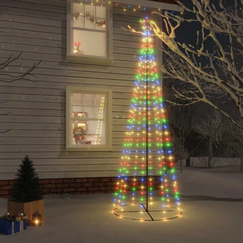 Ziemassvētku Egle, 310 Krāsainas Led Lampiņas, 100X300 Cm Vidaxl