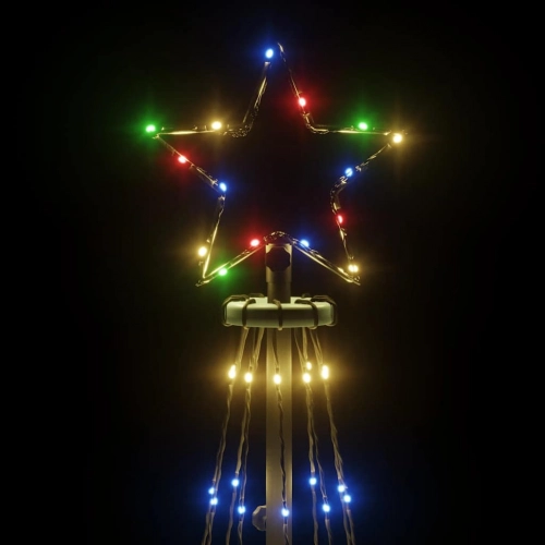 Ziemassvētku Egle, 310 Krāsainas Led Lampiņas, 100X300 Cm Vidaxl