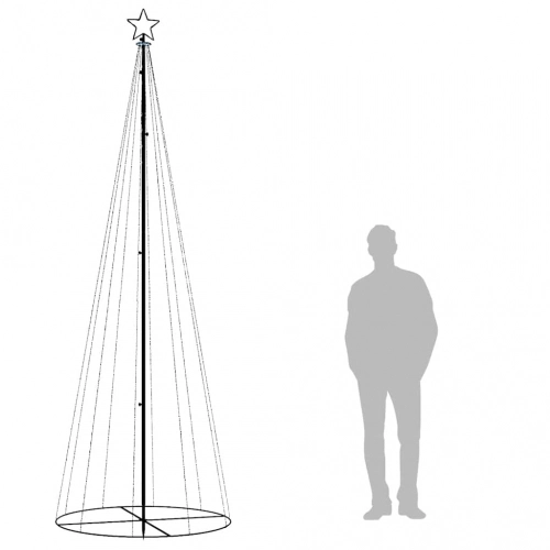 Ziemassvētku Egle, 310 Silti Baltas Led Lampiņas, 100X300 Cm Vidaxl