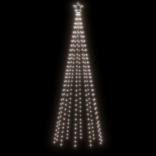 Ziemassvētku Egle, 310 Vēsi Baltas Led Lampiņas, 100X300 Cm Vidaxl