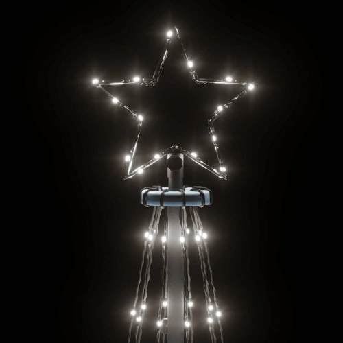 Ziemassvētku Egle, 310 Vēsi Baltas Led Lampiņas, 100X300 Cm Vidaxl