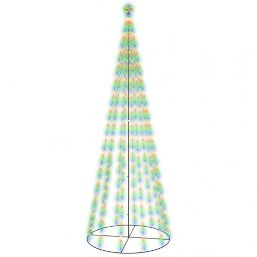 Ziemassvētku Egle, 732 Krāsainas Led Lampiņas, 160X500 Cm Vidaxl