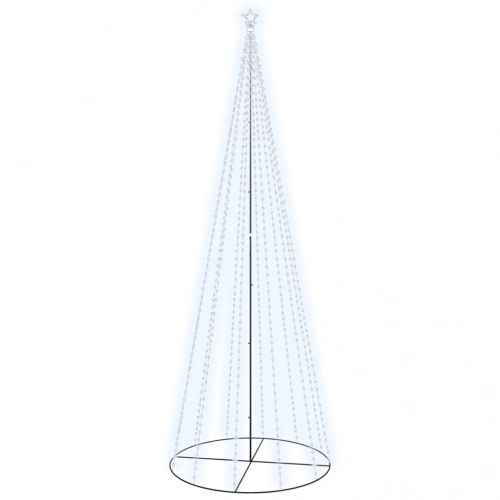 Ziemassvētku Egle, 732 Vēsi Baltas Led Lampiņas, 160X500 Cm Vidaxl