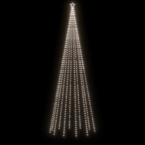 Ziemassvētku Egle, 732 Vēsi Baltas Led Lampiņas, 160X500 Cm Vidaxl