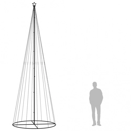 Ziemassvētku Egle, 732 Vēsi Baltas Led Lampiņas, 160X500 Cm Vidaxl