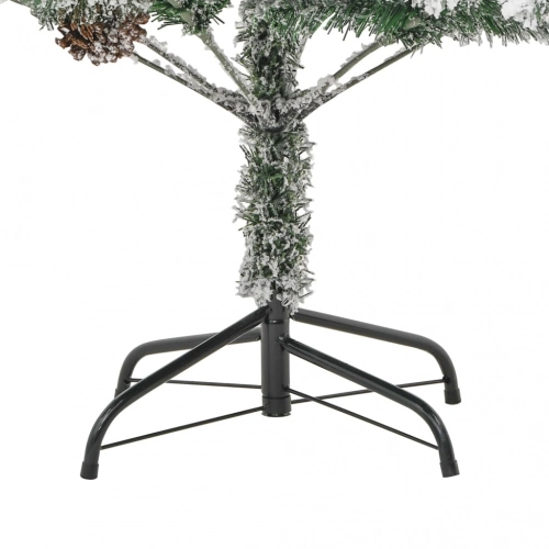 Ziemassvētku Egle Ar Čiekuriem Un Sniegu, 195 Cm, Pvc Un Pe Vidaxl