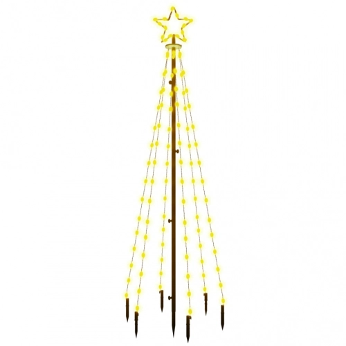 Ziemassvētku Egle Ar Pīķi, 108 Silti Baltas Led, 180 Cm Vidaxl