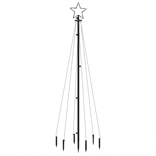 Ziemassvētku Egle Ar Pīķi, 108 Silti Baltas Led, 180 Cm Vidaxl