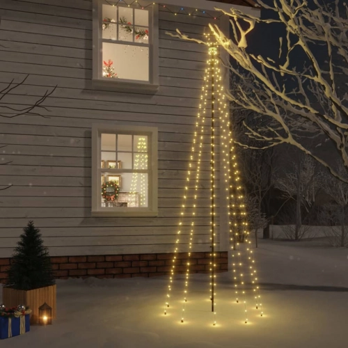 Ziemassvētku Egle Ar Pīķi, 310 Silti Baltas Led, 300 Cm Vidaxl