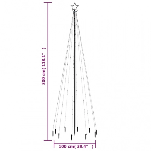 Ziemassvētku Egle Ar Pīķi, 310 Silti Baltas Led, 300 Cm Vidaxl
