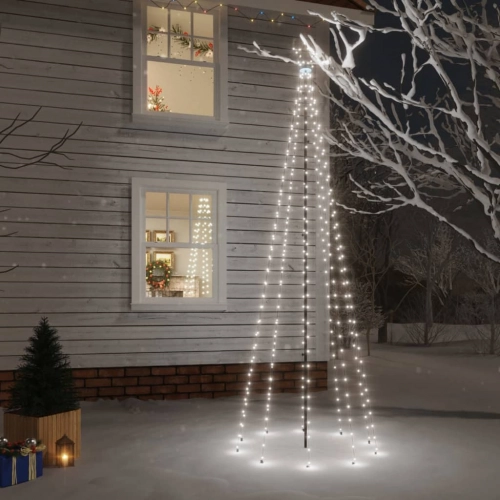 Ziemassvētku Egle Ar Pīķi, 310 Vēsi Baltas Led, 300 Cm Vidaxl