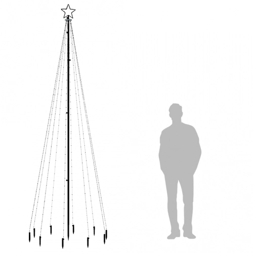 Ziemassvētku Egle Ar Pīķi, 310 Vēsi Baltas Led, 300 Cm Vidaxl