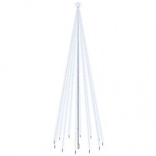 Ziemassvētku Egle Ar Pīķi, 732 Vēsi Baltas Led, 500 Cm Vidaxl