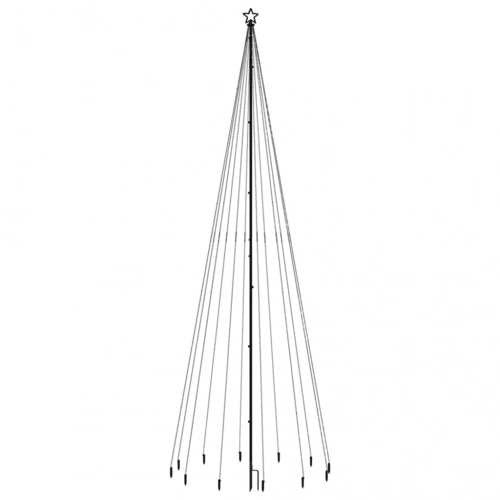 Ziemassvētku Egle Ar Pīķi, 732 Vēsi Baltas Led, 500 Cm Vidaxl